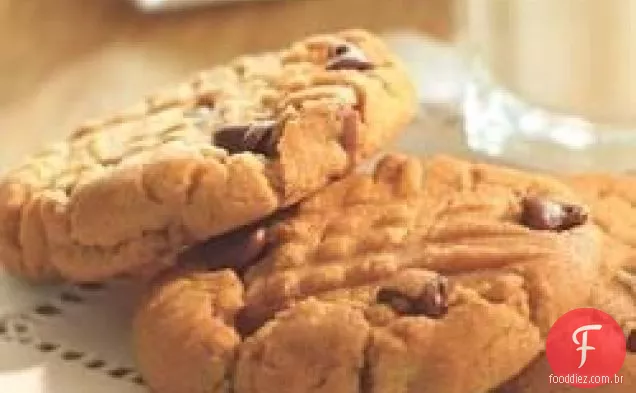 Biscoitos De Manteiga De Amendoim Com Chip De Chocolate