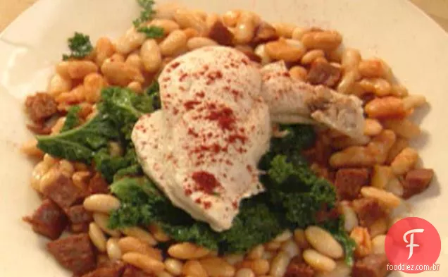 Frango com chouriço e Cannellini