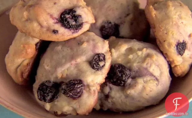 Biscoitos De Mirtilo De Amêndoa