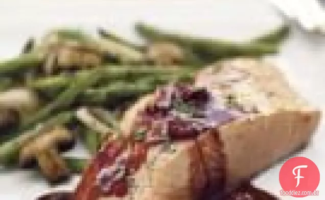 Feijão Verde Grelhado E Cogumelos