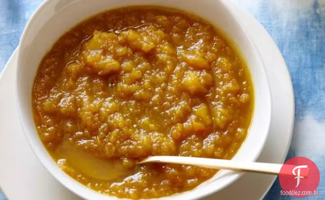 Abóbora e sopa de maçã
