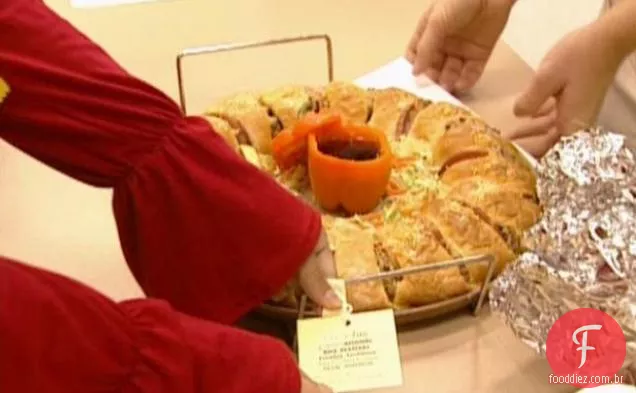 Pequeno-almoço salsicha e arroz Brunch anel