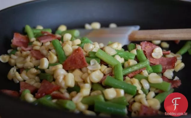 Feijão Verde E Bacon Succotash