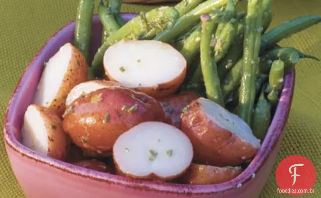 Salada de feijão verde e batata Nova