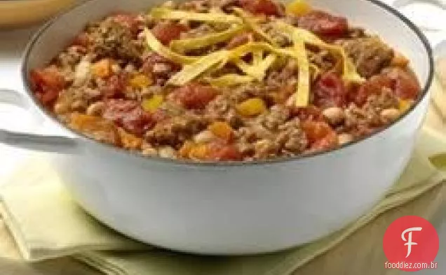 Feijão branco e Peru Chili