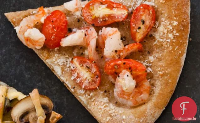 Pizza de camarão e alho (Reunião instantânea)