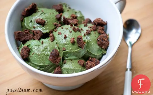 Mint Brownie abacate Soft Serve sorvete (sem glúten, vegano