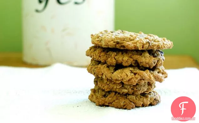 Biscoitos sem glúten de aveia com chocolate