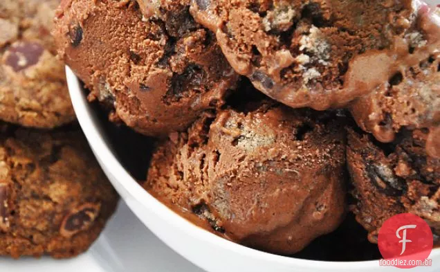 Massa De Biscoito de Chocolate caseiro sorvete-vegano e sem glúten