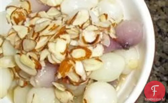 Cebolas Com Vidro De Amêndoa