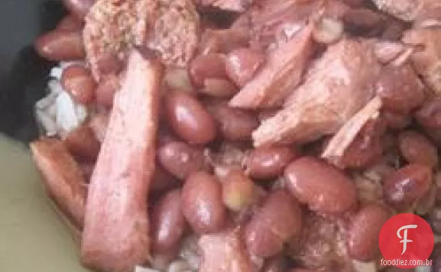Feijão vermelho e arroz