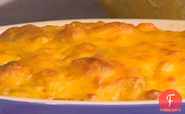 Camarão e caranguejo gratinado