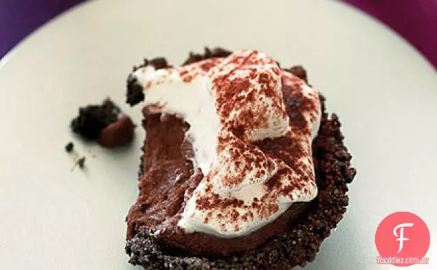 Tortas De Creme De Chocolate De Duas Mordidas