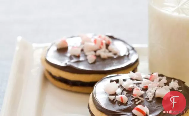 Peppermint-Biscoitos Sanduíche De Chocolate