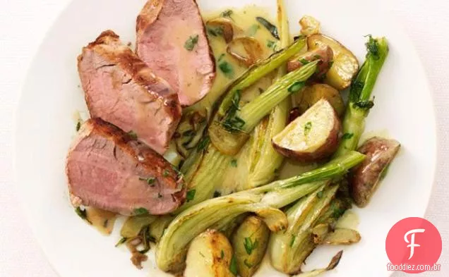 Carne de porco com Erva-doce e batatas