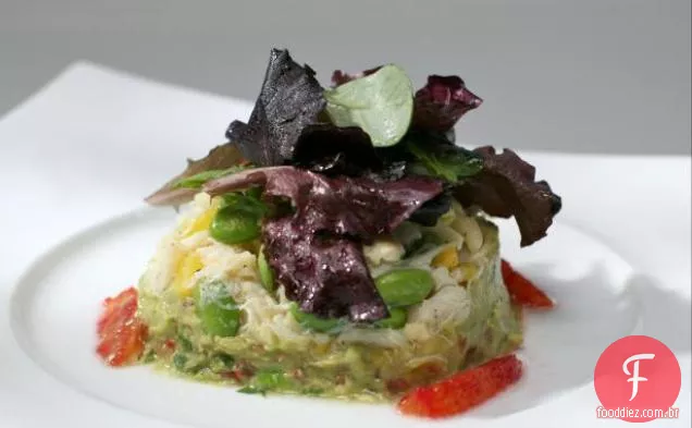 Salada de caranguejo e Guacamole