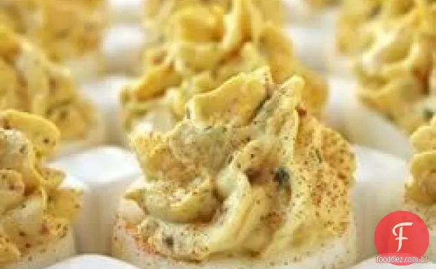 Bacon e Cheddar ovos cozidos