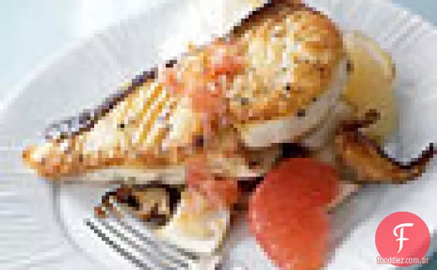 Alabote com Grapefruit Beurre Blanc