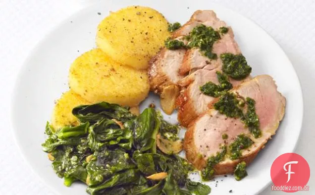 Pesto Carne De Porco Com Polenta