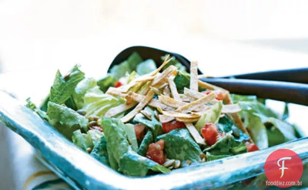 Salada Caesar com Chile-molho de coentro