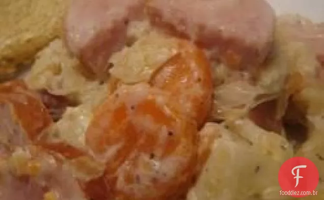 Polish Sausage Kraut Skillet