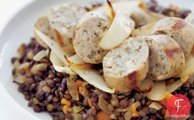 Lentilhas com Linguiça de frango