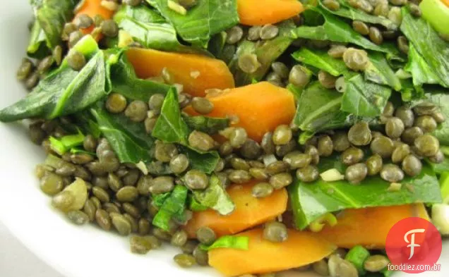 Couve, Cenoura E Lentilhas Verdes Francesas