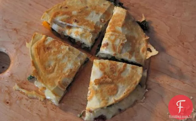 Quesadillas de abóbora e couve