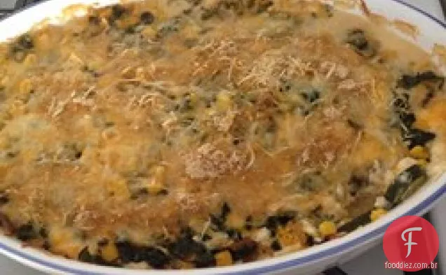 Abobrinha e gratinado de milho