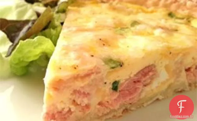 Quiche de presunto e queijo mais saudável de Becky