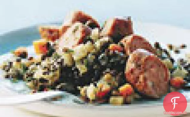 Salsicha e lentilhas com Erva-Doce
