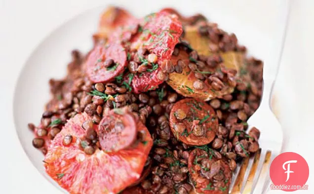 Ensopado de lentilha com laranjas