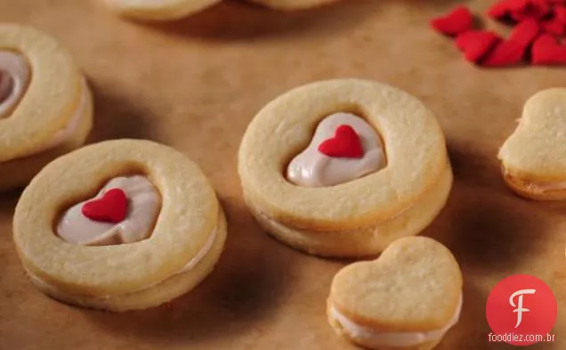Biscoitos Sanduíche De Coração De Açúcar