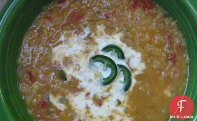 Lentilha Vermelha E Sopa De Leite De Coco