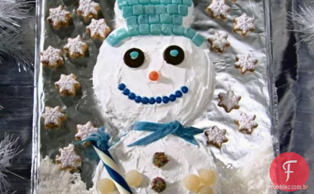Bolo Do Boneco De Neve