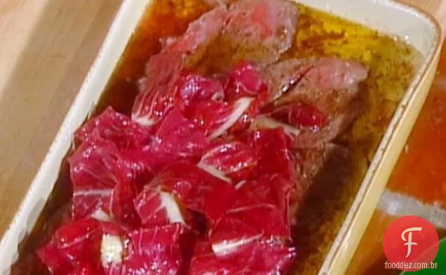 Lombo cru marinado com maçãs: Carne Sala con Insalata di Mele