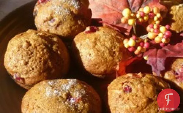 Muffins De Abóbora Cranberry