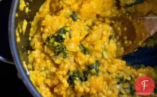 Lentilha Vermelha E Guisado De Curry De Abóbora