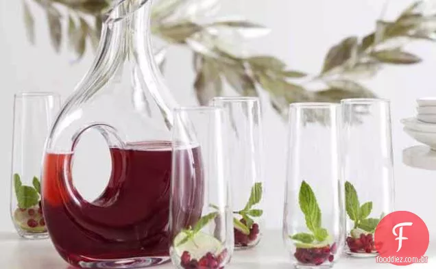 Romã virgem e Cranberry Bellinis