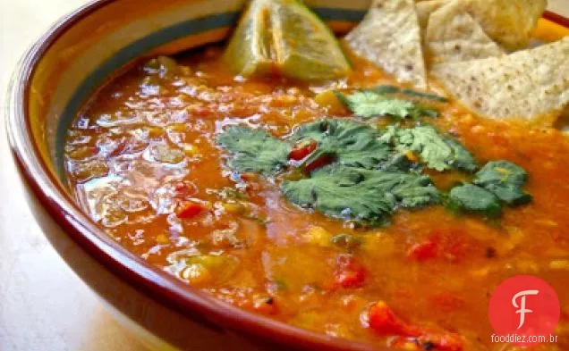 Guisado Mexicano De Lentilha