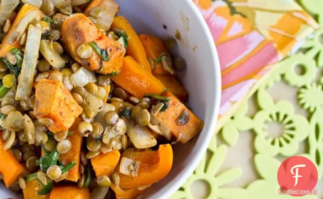 Salada De Batata Doce E Lentilha