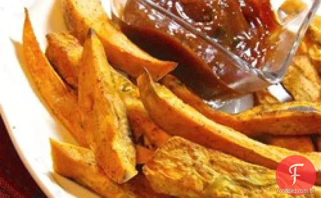 Batatas fritas fáceis com Ketchup de Curry