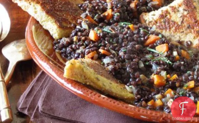 Torrada Francesa Saborosa Com Lentilhas