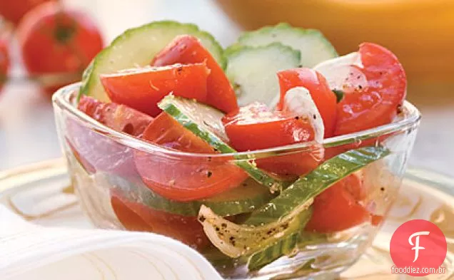 Salada De Tomate E Pepino