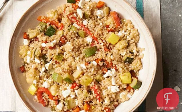 Salada de legumes assados e Quinoa