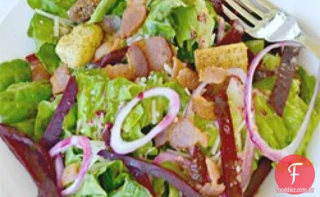 Salada de beterraba e vinagrete balsâmico