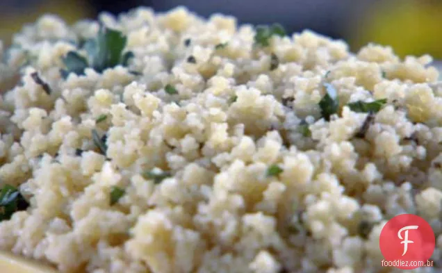 Cuscuz de limão com hortelã