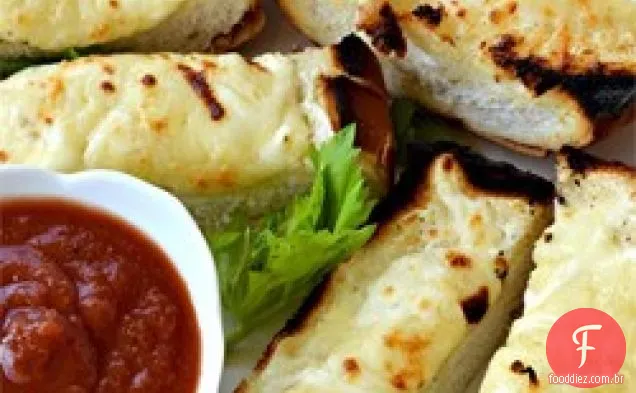 Queijo azul e Pão de alho