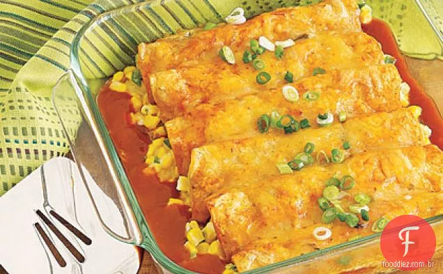Enchiladas de milho e queijo