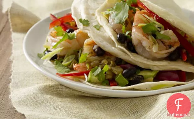 Tacos De Camarão Coentro-Limão